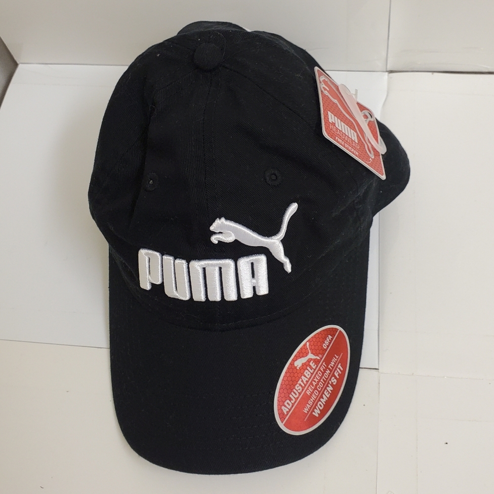 🤩New with tags Puma women's black/white cap 100%cotton